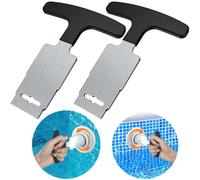 KKONHII Lot de 2 outils de retrait de bouchon de piscine, outil de retrait de jet de piscine SP1419T en acier inoxydable, outil de retrait de siège oculaire pour buses Hayward hors sol et creusées
