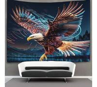 KKPBHTYVG Aigle 3D Effet Tapisserie DécoSourision Murale Tapisserie Murales DécoSourision Murale En Tissu Pour La Chambre À Coucher Le Salon Le Dortoir Tenture Murale 130cmx150cm