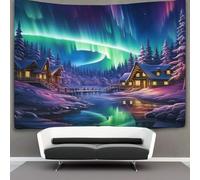 KKPBHTYVG Aurora 3D Effet Tapisserie Art Mural Murale Tissu Pour Chambre Salon Dortoir Tenture Murale 70cm x 100cm