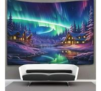 KKPBHTYVG Aurora 3D Effet Tapisserie DécoSourision Murale Tapisserie Murales Tapisserie Murale Tissu Pour La Chambre À Coucher Le Salon Le Dortoir Tenture Murale 180cmx230cm