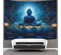 KKPBHTYVG Le Bouddha 3D Effet Tapisserie DécoSourision Murale Tissu Pour Chambre Salon Collège Dortoir Tenture 100cmx150cm