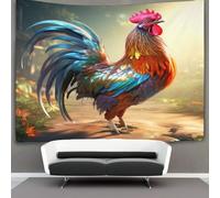 KKPBHTYVG Le coq 3D Effet Tapisserie Art Mural Tapisserie Murales Tapisserie Murale Tissu Pour Chambre Salon Serviette De Plage Tapisserie 130cmx150cm