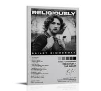 KKPLO Poster de Bailey Zimmerman Religiously The Album - Impression sur toile - Décoration murale moderne pour chambre à coucher - 40 x 60 cm