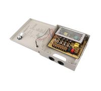 KKPLZZ Boîtier d'alimentation de Vidéosurveillance, Jonction de Distribution électrique à 4 Canaux 12 V 5 A avec Boîte en Métal et Serrure pour éclairage LED de Caméra de sécurité