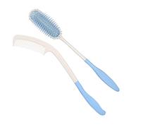 KKPLZZ Brosse à Cheveux à Très Longue Portée, Dents de Massage à Coussin D'air et Poignée Incurvée Ergonomique, Longueur de 38 Cm pour Personnes âgées et Handicapées