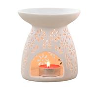 KKPLZZ Brûleurs en céramique de Fonte de Cire, brûleur d'huile Essentielle de Fonte de Cire Brûleurs d'arôme Support d'aromathérapie Bougie Parfumée Diffuseur Décoration pour la Maison Chambre