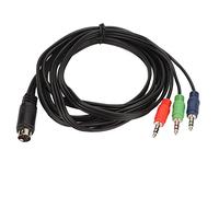 KKPLZZ Câble Mini DIN à 3 DC 3.5mm, Cordon Adaptateur de Son Plug and Play à 9 Broches pour Amplificateur de Haut-parleur, Instrument de Musique