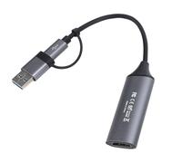 KKPLZZ Carte de Vidéo USB3.0, Entrée 4K 30 Hz, Sortie 1080P 60 Hz, Compatible Plug and Play, avec Boîtier en Alliage D'aluminium, pour Consoles de Jeux, Caméra, PC, Ordina