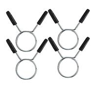 KKPLZZ Clips de Collier D'haltères, Double Bobine en Acier, 4 Pièces 24 Mm | Verrouillage à Ressort, Acier Massif, Poignée en Plastique, Option Tige Filetée, Salle de Sport à Domicile, Entraînements