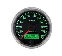 KKPLZZ Compteur de Vitesse Numérique 85 Mm 0-220 Km/h IP67 Affichage du | Lecture du Kilométrage LCD, Lunette en Acier 316L, étanche IP67, Jauge de Tableau de Bord pour Voitures, Bateaux, Camions,