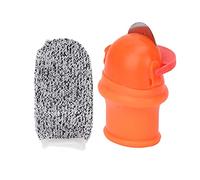 KKPLZZ Couteau à Pouce, Lame en Acier Inoxydable, Manchon de Jardinage en Silicone pour Cueillir des Fraises, des Légumes et des Fruits, avec Couvercle de Lame (Petit Couteau à Pouce + 1 étui