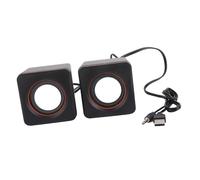 KKPLZZ Haut-parleurs D'ordinateur, Mini Cube, Alimentés par USB, Stéréo | Boîtier en Plastique, Utilisation de Bureau Portable, Prise 3,5 Mm, Alimentation USB, compatibilité PC Mp3 Mp4, 5 V