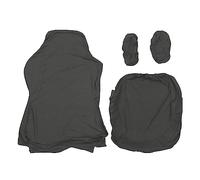 KKPLZZ Housse de Chaise de Jeu, Housse Extensible en Polyester Respirant de Couleur Pure avec D'accoudoir, pour Chaise D'ordinateur de Bureau à Domicile de 21,7 à 24,8 Pouc (Gris foncé)