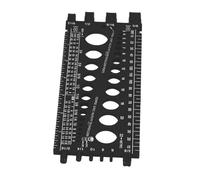 KKPLZZ Jauge de Vis de Boulon D'écrou, Vérificateur de Filetage de Boulon D'écrou D'identification Rapide Métrique Multifonctionnel en Pouces avec Trou de Suspension pour Garage (Noire)