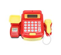 KKPLZZ Jouet de Caisse Enregistreuse pour Enfants, Jouet de Jeu de Simulation avec Boutons de Calculatrice et Pièces de Jeu, pour Enfants de Plus de 3 Ans