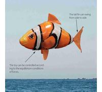 KKPLZZ Jouet de Requin Volant télécommandé, Gonflable de 57 Pouces | Corps en Nylon, Rechargeable à L'hélium, Jeu en Intérieur, événements de Bureau, Décoration de Fête, Compatible AAA, Option