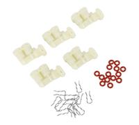 KKPLZZ Kit de Connecteurs de Type F, 5 Connecteurs, 15 Pinces, 15 Anneaux en Silicone pour Machines à café Jura, avec Joint étanche pour les Voies D'eau et D'huile
