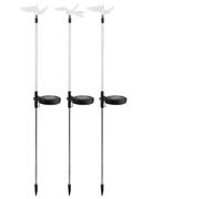 KKPLZZ Lampes LED sur Piquet de Jardin à énergie Solaire, Décoration Extérieure avec Détection de Lumière, pour Pelouse, Jardin, Cour, Sentier, 3 Pièces