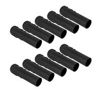 KKPLZZ Lot de 10 Manchons de Bougies de 10,2 Cm, Simulation de Motif de Goutte de Cire Vintage pour Lustre à Douille E14, avec Matériau ABS Ignifuge, pour Lampes Murales, Lustres Rétro (noire)