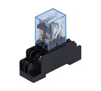 KKPLZZ LY2NJ Relais de Puissance électromagnétique à 8 Broches avec Voyant de Base de Prise, pour Moteurs Relais Industriels 10A (DC24V)