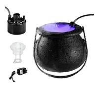 KKPLZZ Machine à Brouillard d'halloween, Chaudron de sorcières avec Changement de Couleur, Machine à Brouillard de Fabricant de Brouillard de Chaudron de sorcière d'halloween à 12 lumières