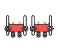 KKPLZZ Mangeoire de Scie à Table en Alliage D'aluminium 2 Pièces, Planche à Plumes Réglable avec Roues en Polyuréthane pour Les Projets de Menuiserie, Compatible avec Les Scies à Table