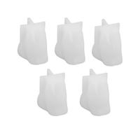 KKPLZZ Moule de Chat, 5pcs Silicone 3D Moule en Forme de Chat avec Paroi Anti-bâton, pour Poudding Milly Gâteau au Chocolat Pain Pinza, Sélection du Congélateur à -ondes