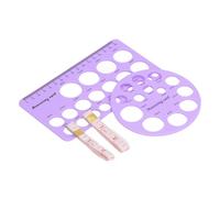 KKPLZZ Outil de Mesure de Bride, Règle de Mamelon en Silicone avec 21 Trous de Mesure de 10 Mm à 30 Mm, pour le Dimensionnement de la Bride du Tire-lait (Violette)