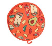 KKPLZZ Pochette Chauffante pour Tortilla, Support de Conservation de Tortilla en Tissu isolé au -ondes de 11,8 Pouces avec Doublure en Polyester Doux, pour Pains Plats à la F