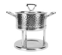 KKPLZZ Poêle à Feu Unique, Chauffe-plats Individuel en Acier Inoxydable 304 avec Couvercle pour la Cuisine en Dortoir de Camping