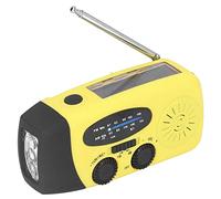 KKPLZZ Radio Solaire à Manivelle, Radio d'urgence avec Lampe de Poche, Lumière LED, Chargement USB, Haut-Parleur, Bande Météo NOAA, pour Camping en Plein Air, Urgence (Version européenne)