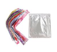 KKPLZZ Sacs Transparents 100 Pièces, Sacs de Rangement D'emballage Transparents avec un Beau Ruban pour Cadeaux de Vacances, Collations de Poupées 60x75cm
