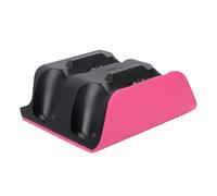 KKPLZZ Station de Charge pour Contrôleur Station de Charge à Double (Rose | Station D'accueil pour Console de Jeu, Construction PC ABS, Ajustement Slim Edge, Configuration de Jeu, LED Orange Bleue,