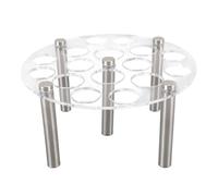 KKPLZZ Support de Pièce D'échecs, Support Rond en Aluminium et Acrylique avec 5 Pieds et 1 Panneau pour Jeu D'échecs DIY, 16,5 Cm de Diamètre, 3 Tailles de Trous