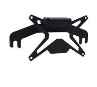 KKPLZZ Support de Plaque D'immatriculation pour Treuil Rabattable, 10 | Construction en Métal, Finition Noire Mate, Camionnette, Utilisation en Camping-car, Support de Pare-chocs Avant,