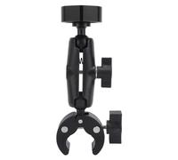 KKPLZZ Support de Serrage Réglable, Support D'échelle Multifonction en Alliage D'aluminium ABS avec Double Rotule pour Mini Antenne Parabolique, de Voiture pour Remorque de (Noir)