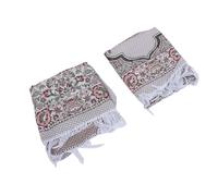 KKPLZZ Tapis de Prière, Tissu en Coton Doux brodé, Ne Perd Pas Ses Poils, Ne Se Décolore Pas, Design Traditionnel avec des Pompons élégants pour Femmes, Hommes, Enfants, Usage Dom