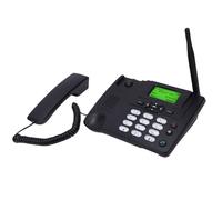 KKPLZZ Téléphone Fixe sans Fil Fixe 2G, Téléphone de Bureau sans Fil avec écran 2,4 Pouces, Radio FM, Réveil, Identification de L'appelant, Mains Libres, GSM Double Mode, pour USA (Prise UE)