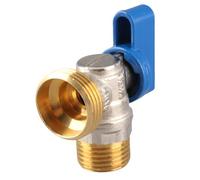 KKPLZZ Vanne D'arrêt D'angle, Robinet à Bille Quart de Tour en Laiton avec Filetage Mâle G1/2 DN15 et Filetage Mâle G3/4 DN20, pour Toilettes, Cuisine, Salle de Bains, évier, Plomberie