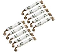 KKPW Lot de 10 Poignée de Traction Boutons de Porte Poignée Arquée Poignées Penderie Porte Poignées pour Armoire Tiroir Cuisine Placard Garde-robe Poignée,EstiloB-128mm