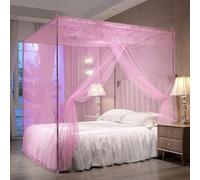 KKPW Support de Moustiquaire en Acier Inoxydable Cadre de lit,4 Coins de Cadre moustiquairer Inoxydable (22mm Thick Bracket, 120x200CM)