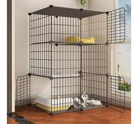 KKRANG Cage pour Chat d'intérieur, clôture pour Chat Domestique, Voyage, Camping, extérieur, Cage pour Chat Pliable, Convient pour Les Petits Animaux, Cage pour Furet, Chinchilla, Grande Zone d'ex