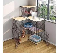 KKRANG Cages pour Chats Parc pour Chats d'intérieur à Monter soi-même Enclos pour Chats d'extérieur Cage pour Petits Animaux Amovible Cage pour Chiots Armoire pour Chats - pour Petits Animaux de c