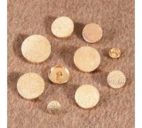 KKRANG Lot de 30 Boutons métalliques dorés pour Manteaux, vêtements, Costumes, Fixations, placage, Fournitures de Couture