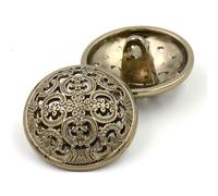 KKRANG Lot de 30 Boutons Ronds Vintage en métal à Motif Floral pour vêtements, Couture, Tricot, Bricolage, décoration de vêtements et Manteaux