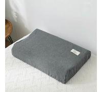 KKRANG Taie d'oreiller en Latex et Coton Doux, Couleur Unie, à Carreaux, 30 x 50 cm/40 x 60 cm, pour Oreiller en Mousse à mémoire de Forme