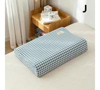 KKRANG Taie d'oreiller en Latex et Coton Doux, Couleur Unie, à Carreaux, 30 x 50 cm/40 x 60 cm, pour Oreiller en Mousse à mémoire de Forme