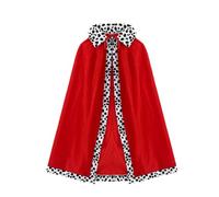 kkrrammii Cape du roi royal pour adulte, cape de 129,5 cm, robe de carnaval pour Halloween, Noël, cosplay, performance sur scène, accessoires de fête de conte de fées, bleu, violet, rouge (rouge)