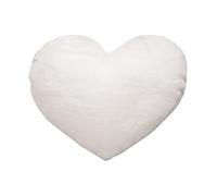 kkrrammii Coussin décoratif en fausse fourrure en forme de cœur doux et confortable pour lit, canapé, chaise, salon, chambre à coucher, décoration mignonne en forme de cœur (blanc)