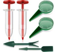 kkrrammii Lot de 6 mini semoirs à semis réglables à 5 degrés - Outils de plantation en plastique et métal pour pelouse, jardin, légumes, fleurs